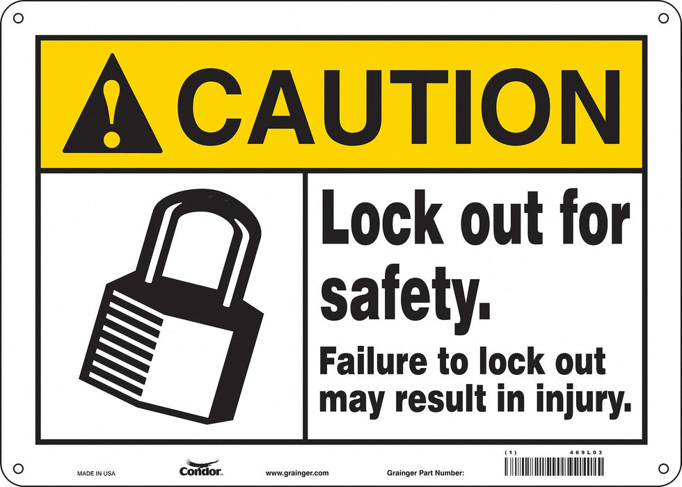 K0107 Safety Sign 10 in x 14 in Aluminum