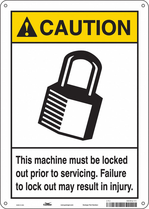 Safety Sign 14 in x 10 in Aluminum