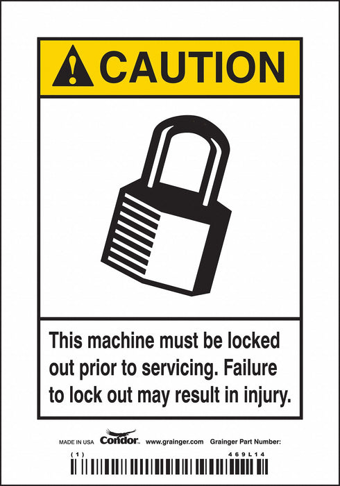 Safety Sign 5in x 3.5in Vinyl