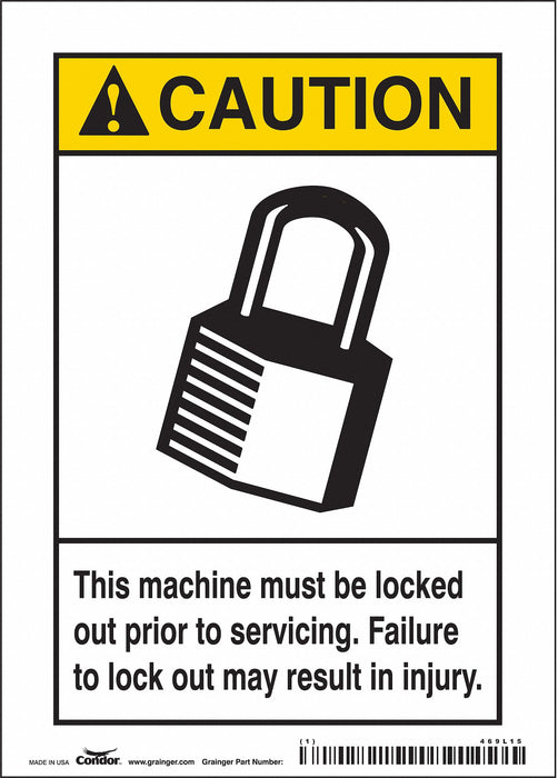 Safety Sign 7 inx5 in Vinyl