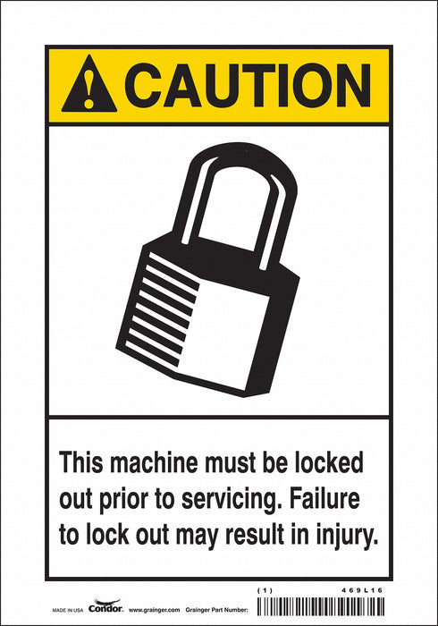 Safety Sign 10 in x 7 in Vinyl