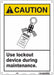 Safety Sign 14 in x 10 in Polyethylene