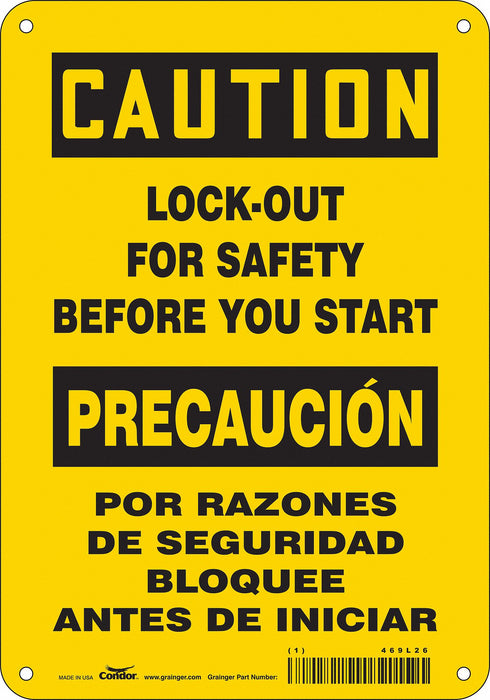 Safety Sign 10 inx7 in Polyethylene