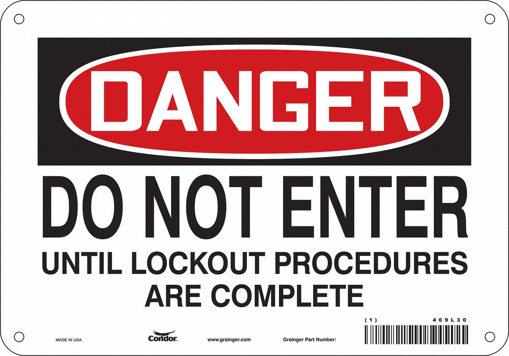 Safety Sign 7 in x 10 in Aluminum