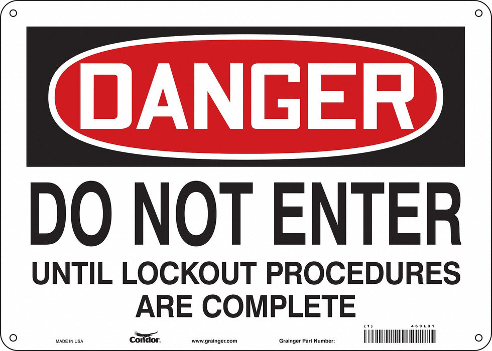 Safety Sign 10 inx14 in Aluminum
