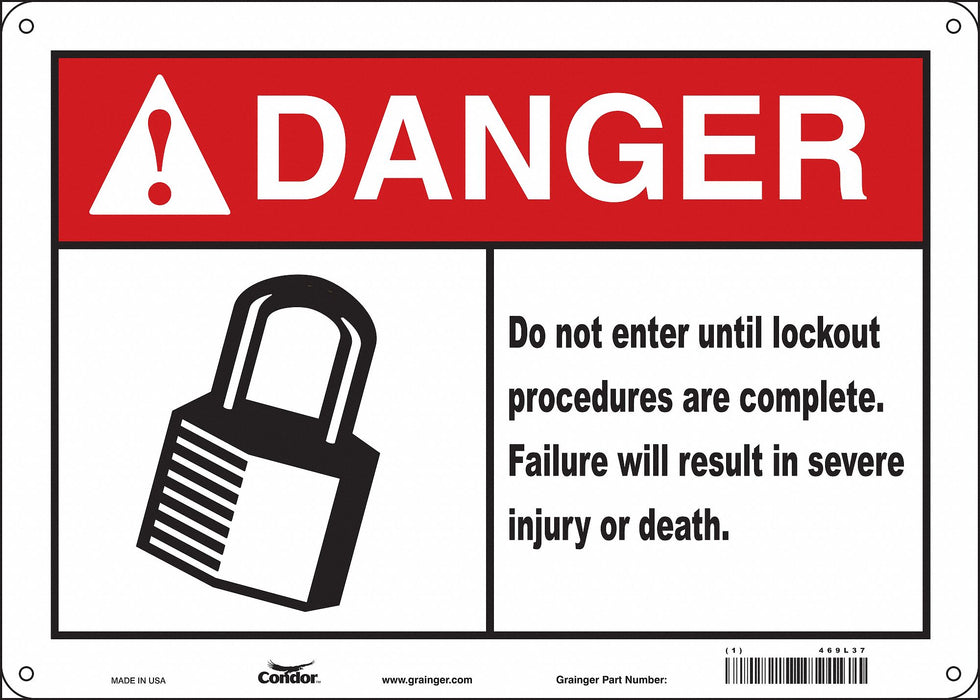 Safety Sign 10 inx14 in Aluminum