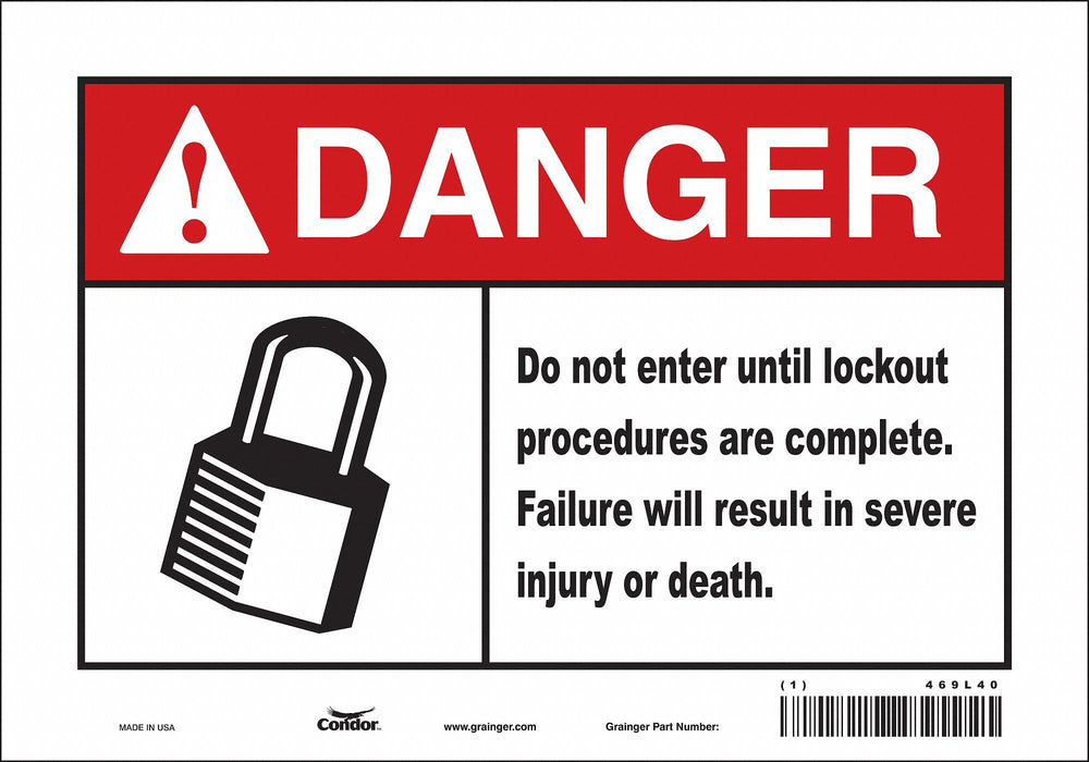 Safety Sign 7 inx10 in Vinyl
