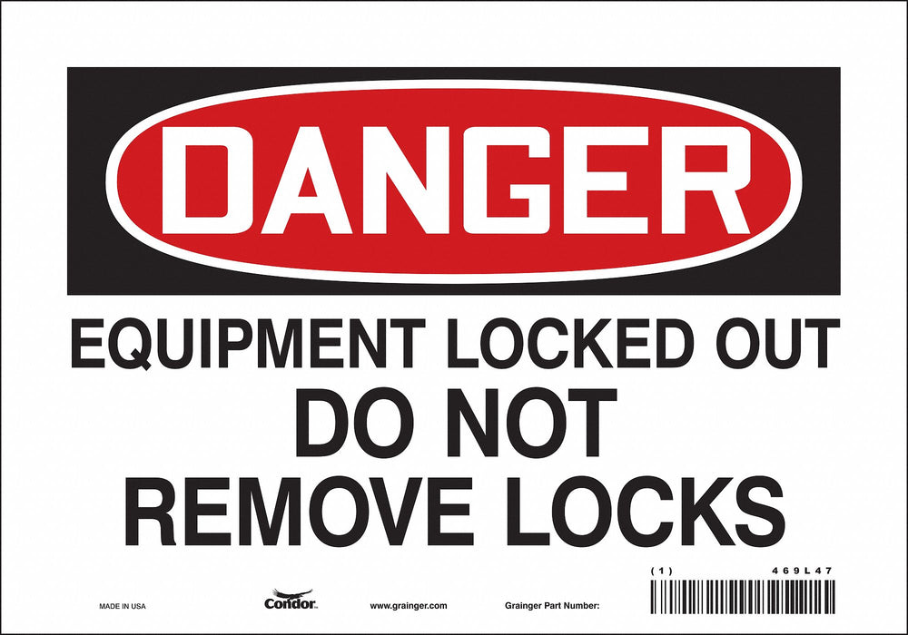 Safety Sign 7 in x 10 in Vinyl
