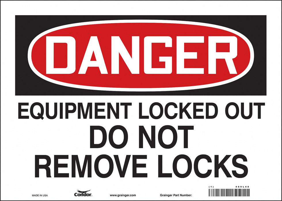 Safety Sign 10 in x 14 in Vinyl