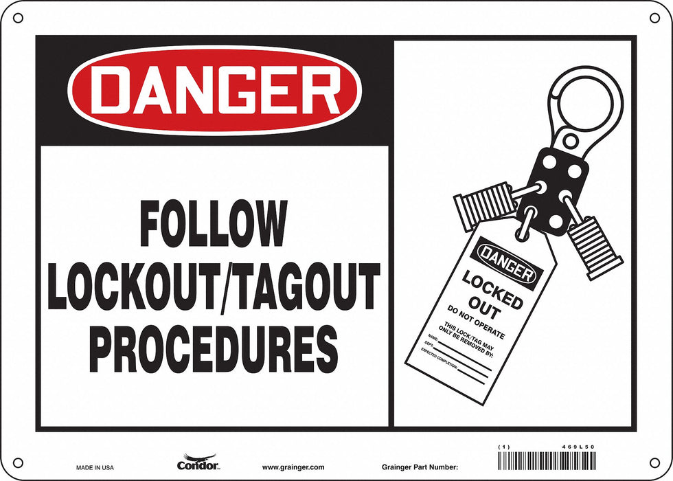 Safety Sign 10 inx14 in Aluminum