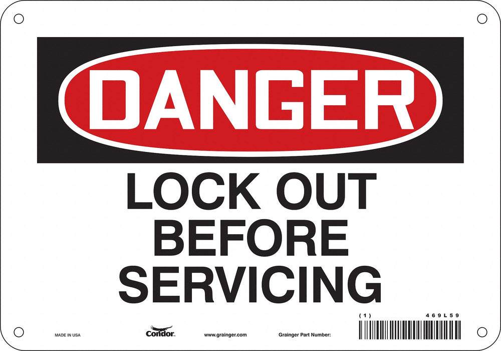 Safety Sign 7 inx10 in Polyethylene