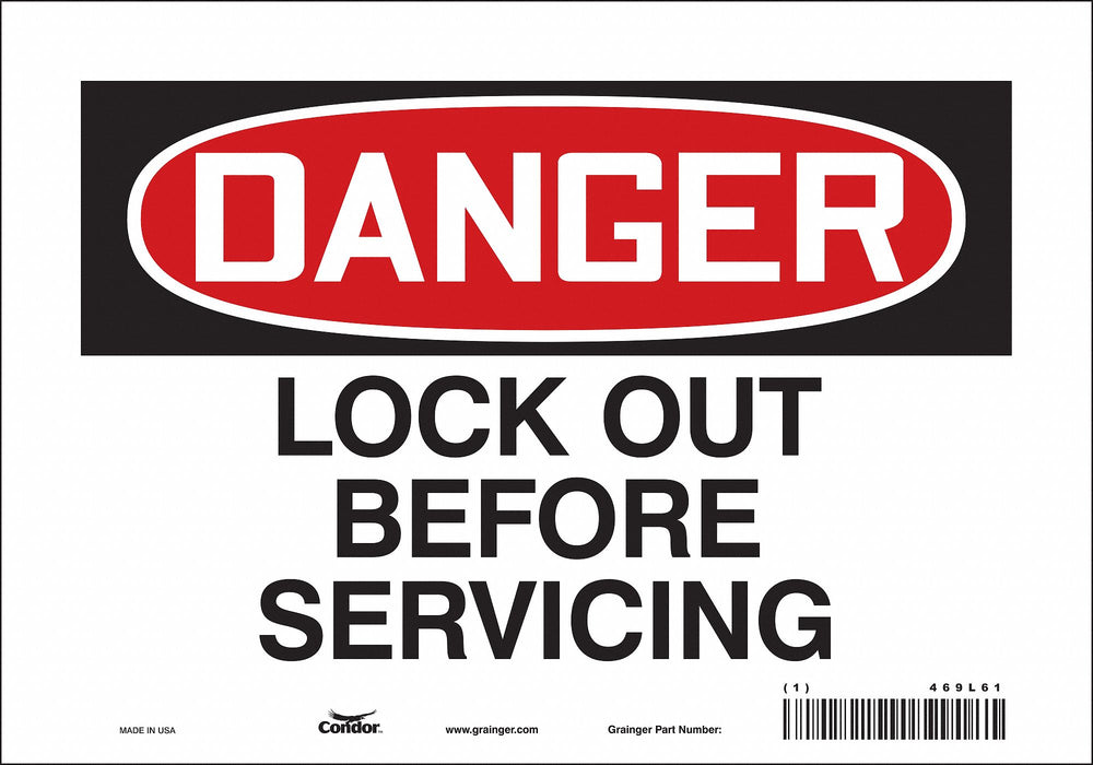 Safety Sign 7 inx10 in Vinyl