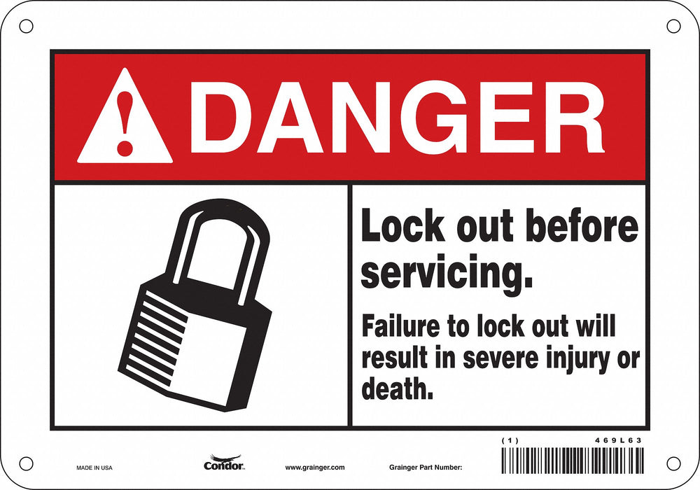 Safety Sign 7 in x 10 in Aluminum