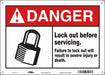 Safety Sign 10 in x 14 in Aluminum