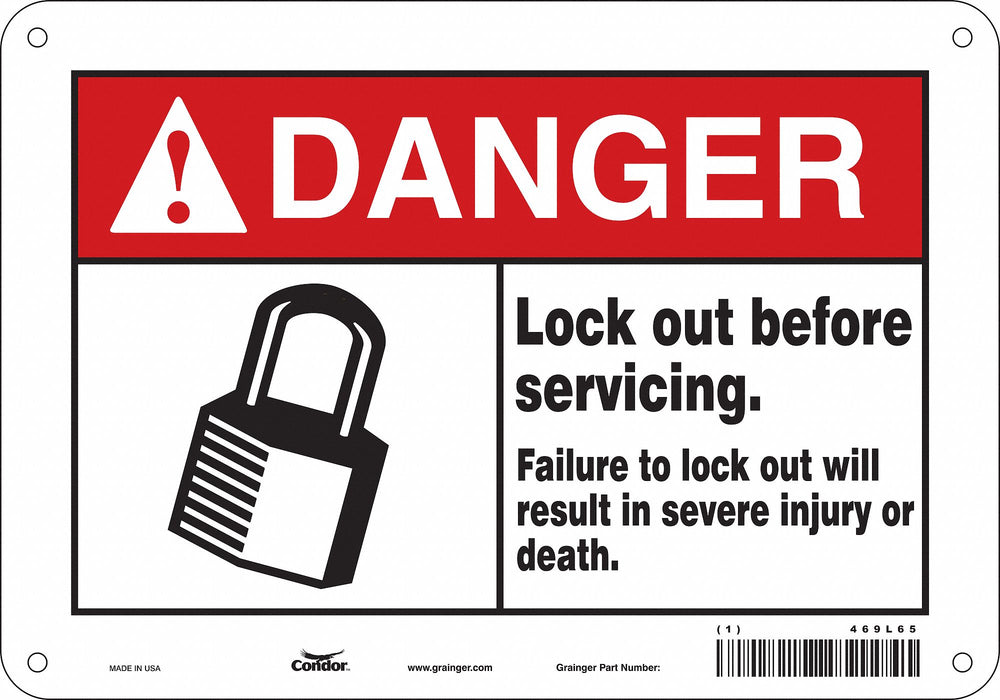 Safety Sign 7 inx10 in Polyethylene