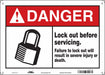 Safety Sign 10 in x 14 in Polyethylene