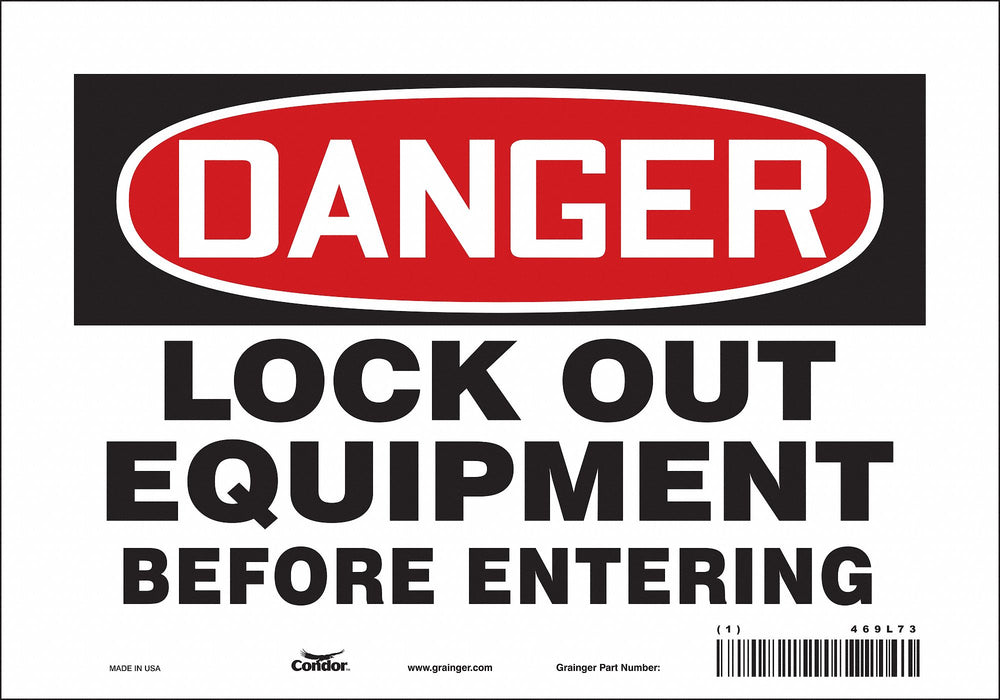 J7708 Safety Sign 7 inx10 in Vinyl