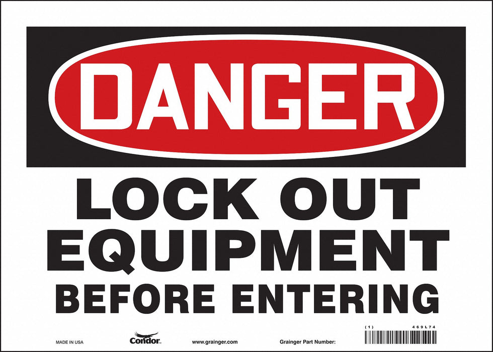J7708 Safety Sign 10 inx14 in Vinyl