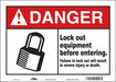 Safety Sign 10 inx14 in Polyethylene