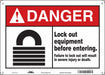 Safety Sign 10 inx14 in Vinyl