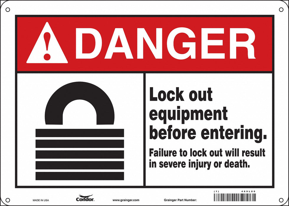 Safety Sign 10 inx14 in Vinyl