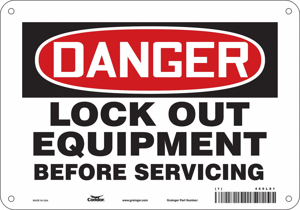 Safety Sign 7 in x 10 in Aluminum