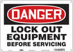 Safety Sign 10 inx14 in Polyethylene