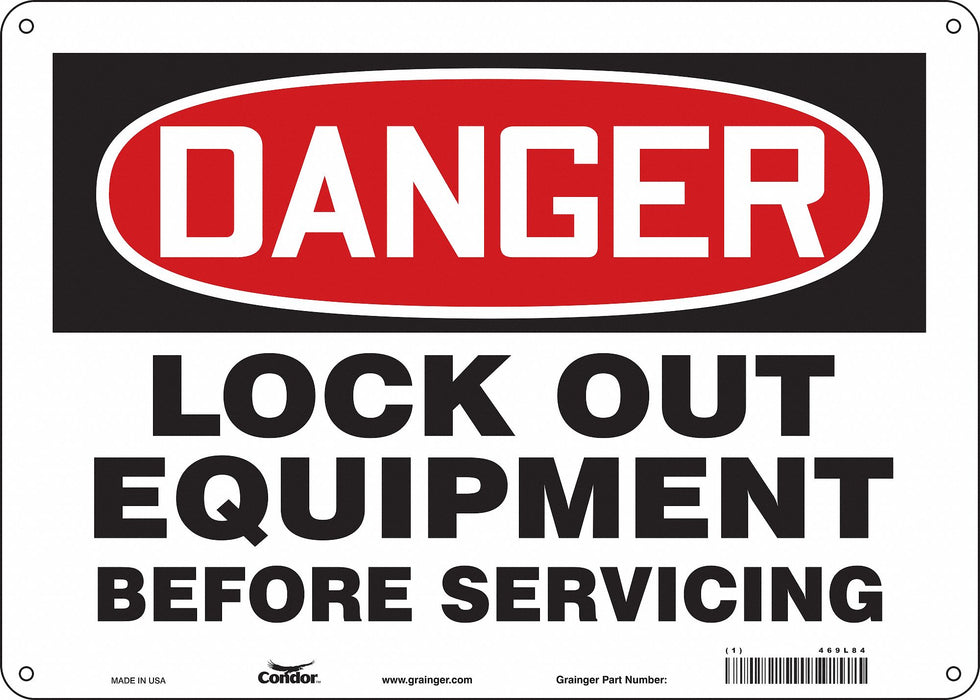 Safety Sign 10 inx14 in Polyethylene