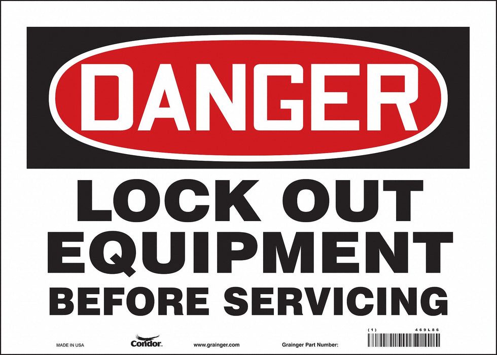 Safety Sign 10 in x 14 in Vinyl