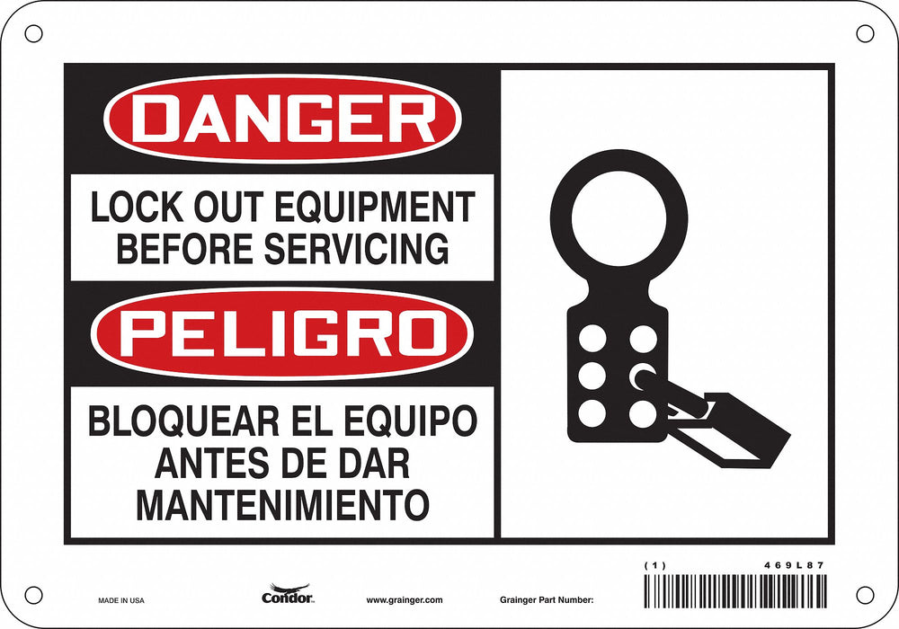 Safety Sign 7 in x 10 in Aluminum