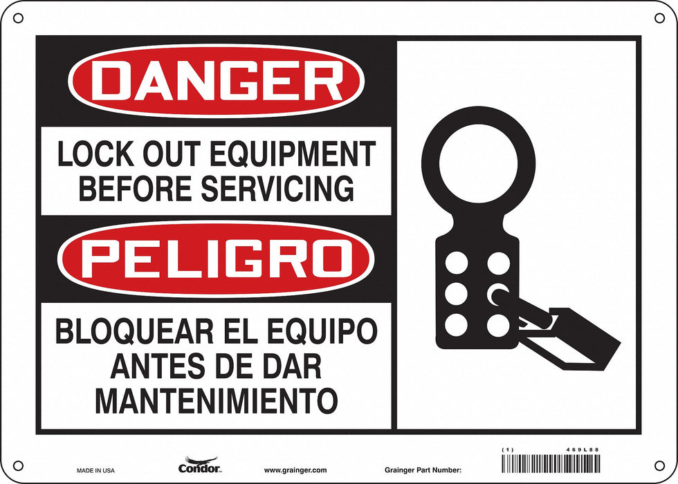 Safety Sign 10 inx14 in Aluminum