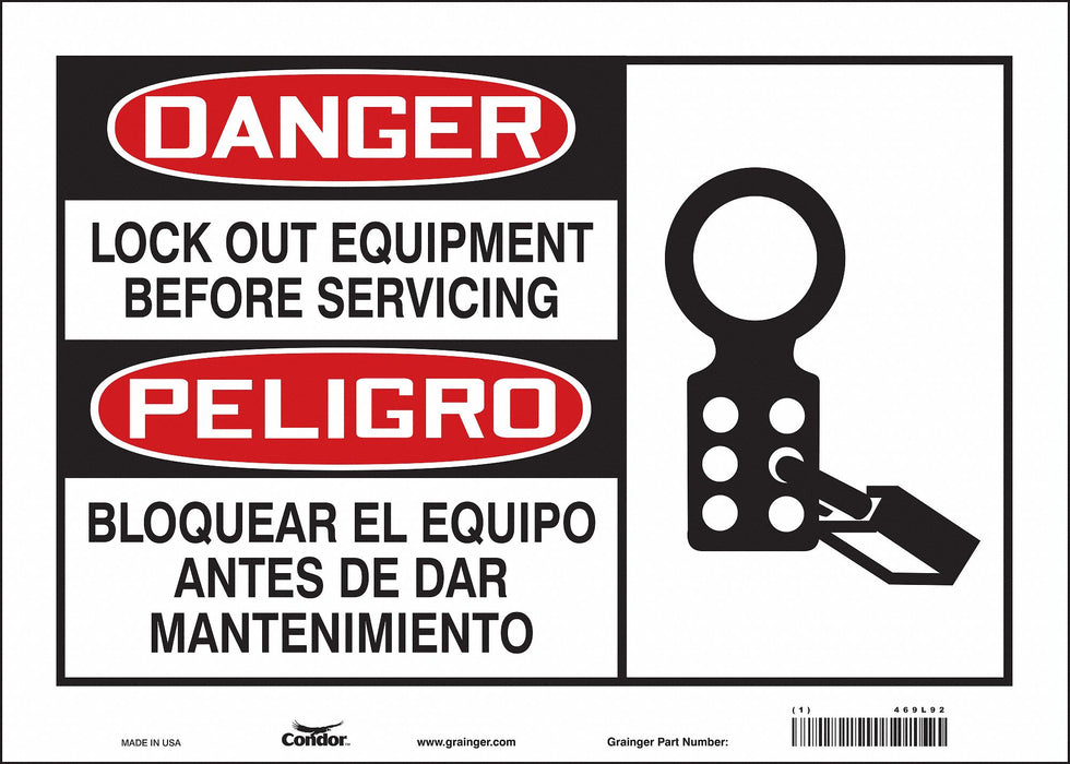 Safety Sign 10 inx14 in Vinyl