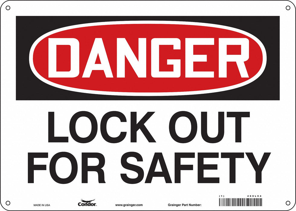 Safety Sign 10 inx14 in Aluminum