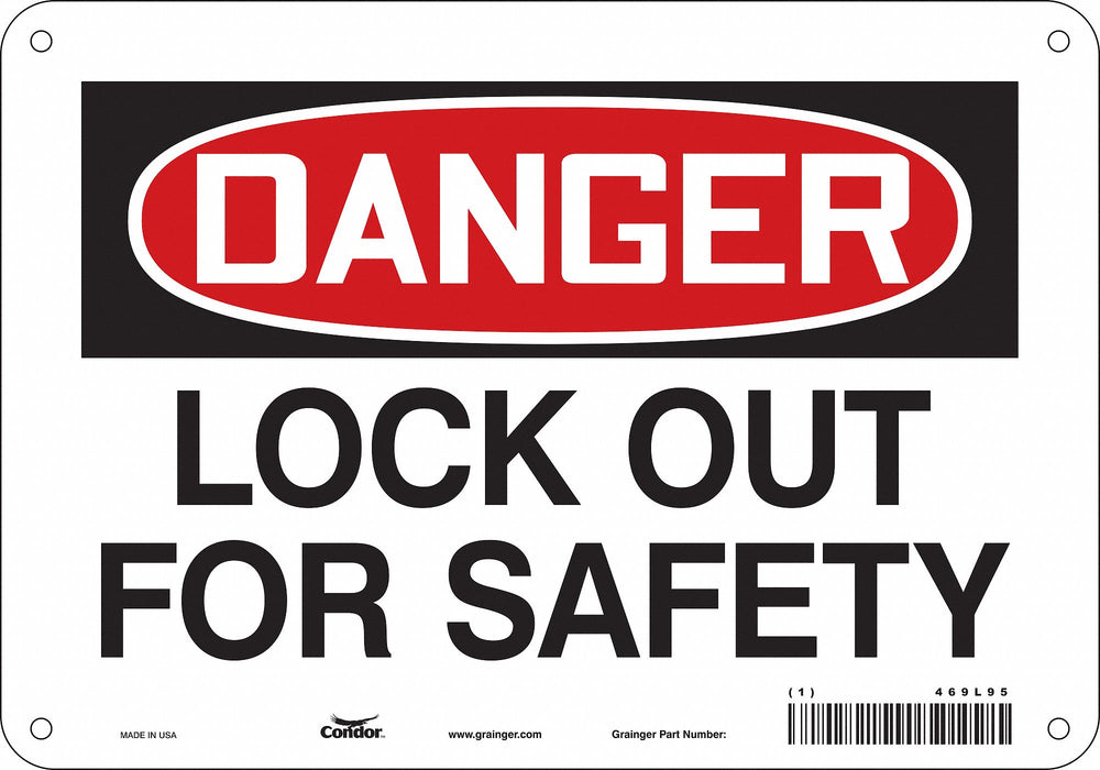 Safety Sign 7 inx10 in Polyethylene