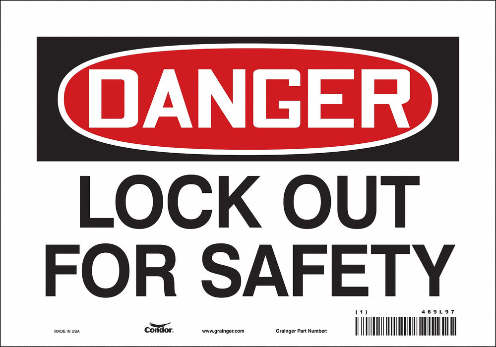 Safety Sign 7 inx10 in Vinyl