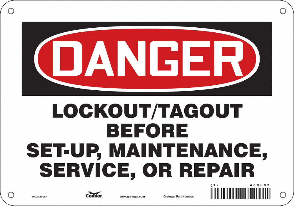 Safety Sign 7 in x 10 in Aluminum
