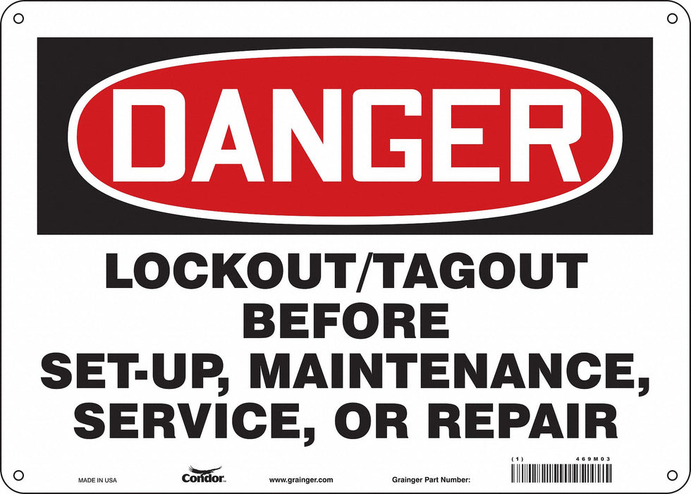 Safety Sign 10 inx14 in Polyethylene