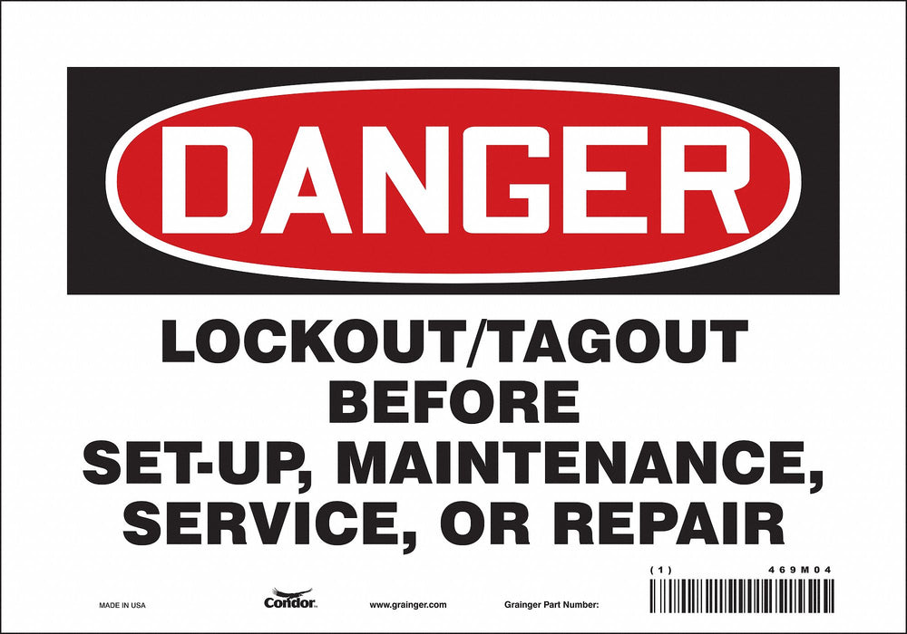 Safety Sign 7 inx10 in Vinyl
