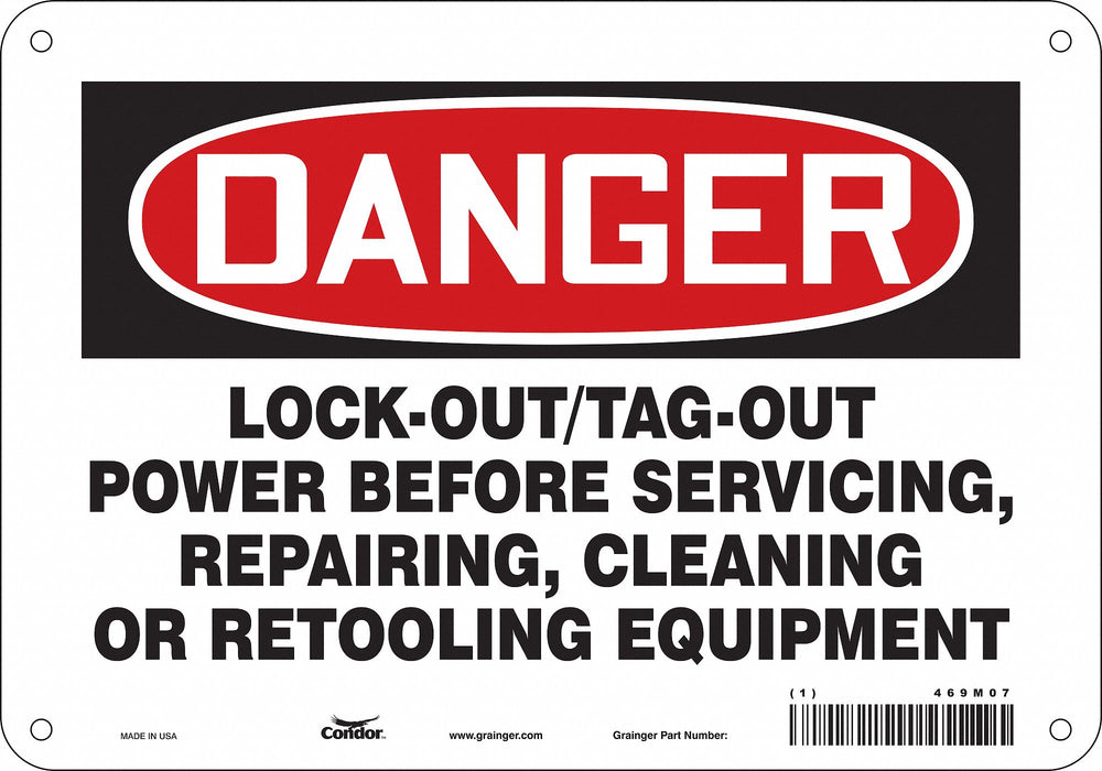 Safety Sign 10 inx14 in Aluminum