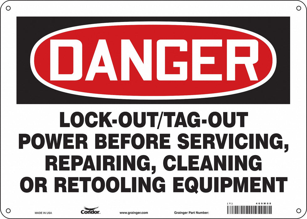 Safety Sign 7 inx10 in Polyethylene