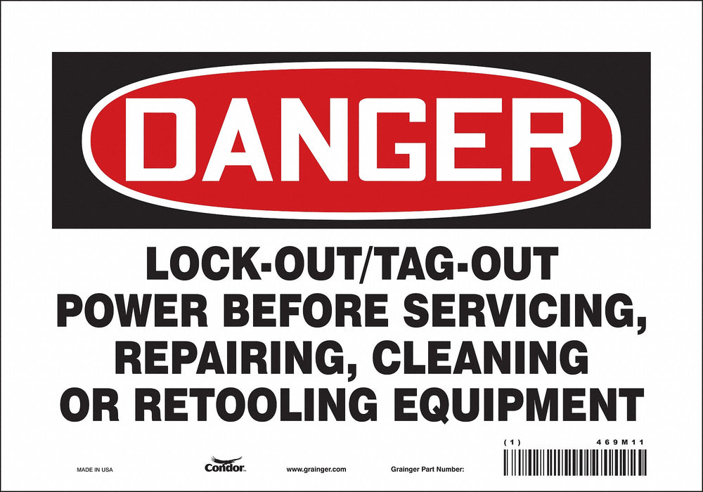 Safety Sign 10 inx14 in Vinyl