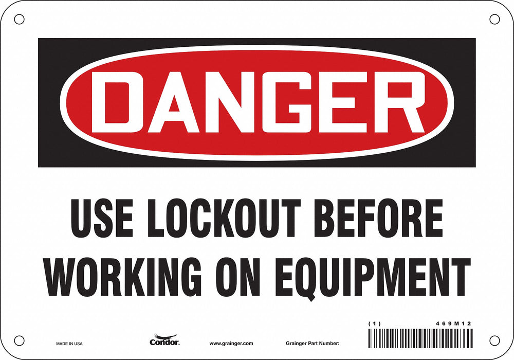Safety Sign 7 in x 10 in Aluminum