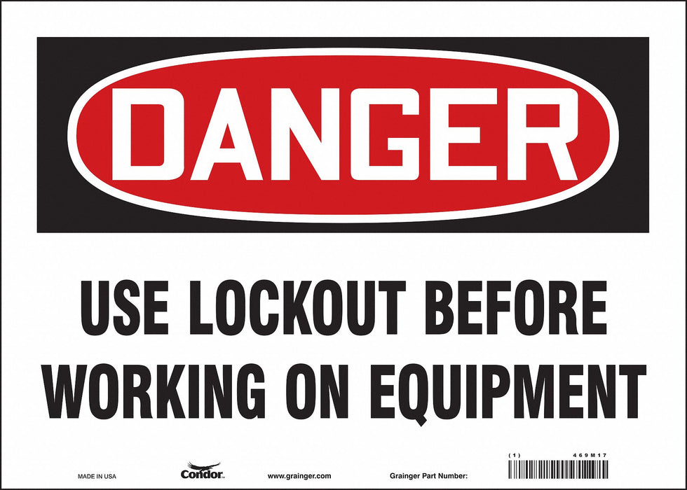 Safety Sign 10 in x 14 in Vinyl