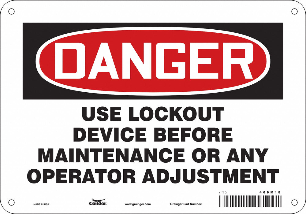 Safety Sign 7 in x 10 in Aluminum