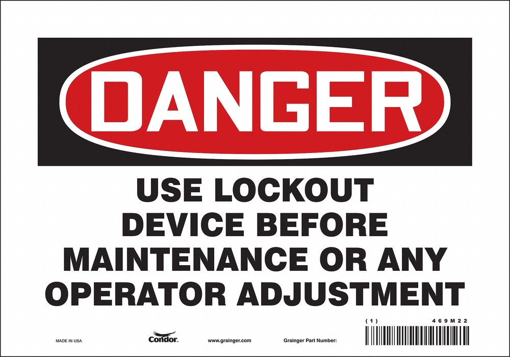 Safety Sign 7 inx10 in Vinyl