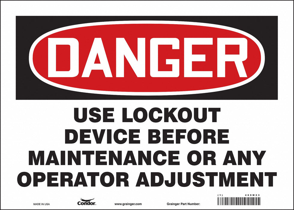 Safety Sign 10 in x 14 in Vinyl
