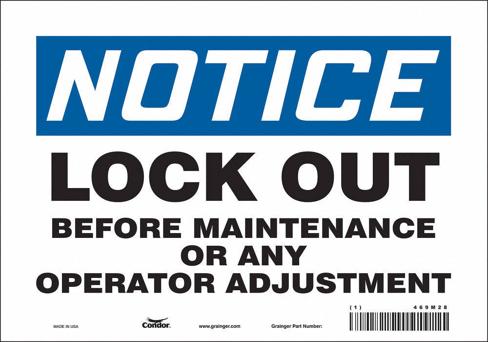 Safety Sign 7 inx10 in Vinyl
