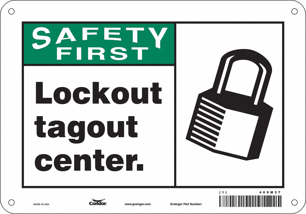 K0131 Safety Sign 7 in x 10 in Aluminum