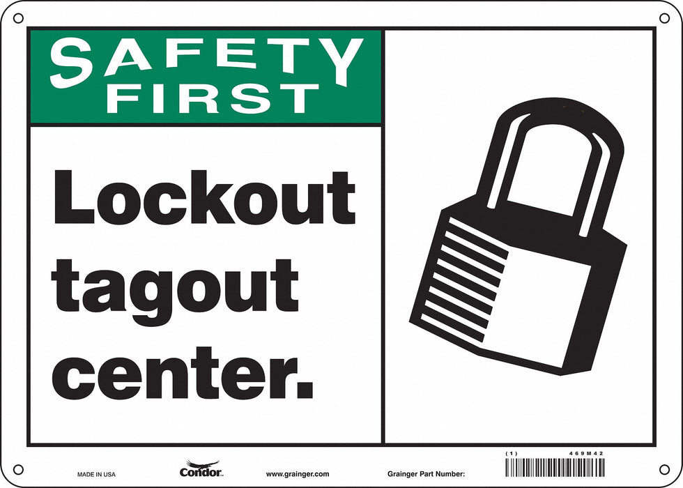 K0131 Safety Sign 10 inx14 in Polyethylene