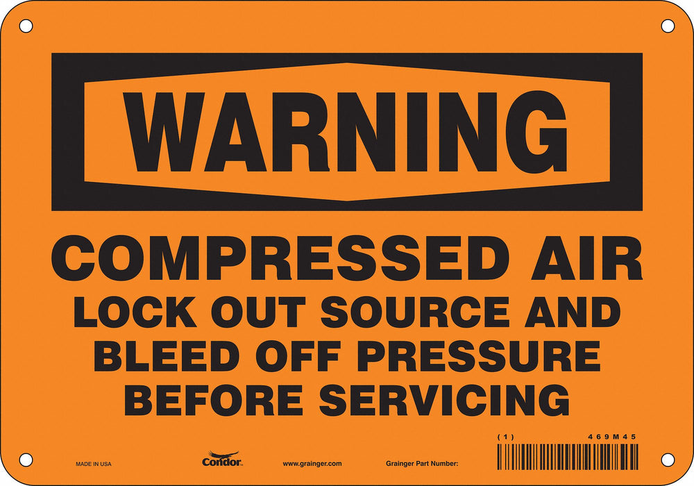 Safety Sign 7 in x 10 in Aluminum